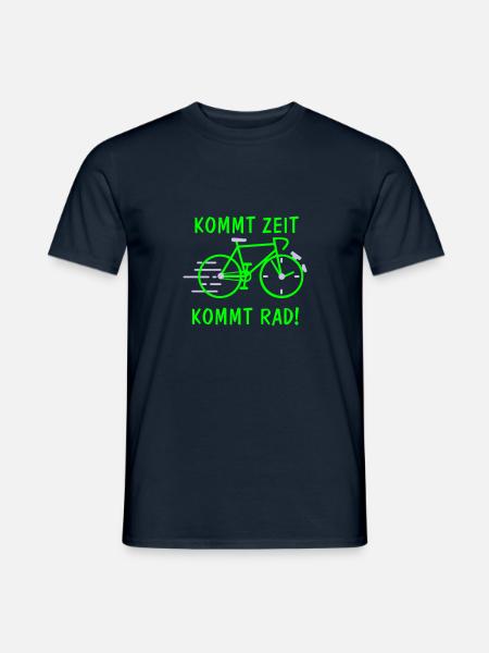 Kommt Zeit kommt Rad - Männer T-Shirt - Navy