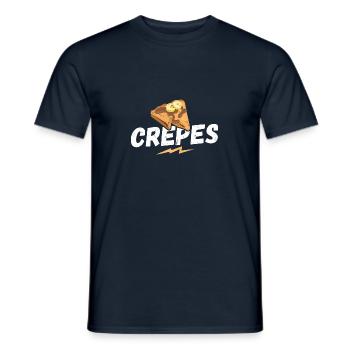 Crêpes, pâtisserie, crêpes, crêpes - T-shirt homme - marine - Devant - AI Model Male 178 light (178cm)