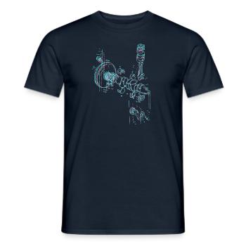 screws,drawing,screwdriver,screw,blue - Men's T-Shirt - navy - Front - AI Model Male 178 light (178cm)