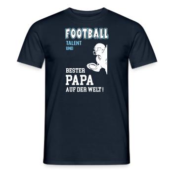 Football Bester Papa Vater Vatertag Geburtstag - Männer T-Shirt - Navy - Vorne - AI Model Male 178 light (178cm)