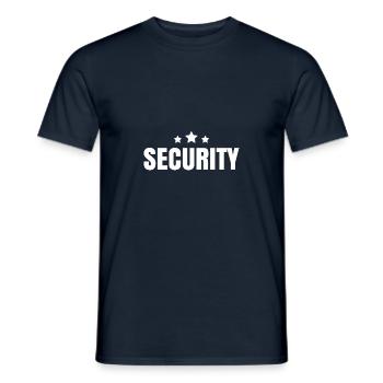Security Bouncer Security Man Security - Men's T-Shirt - navy - Front - AI Model Male 178 light (178cm)