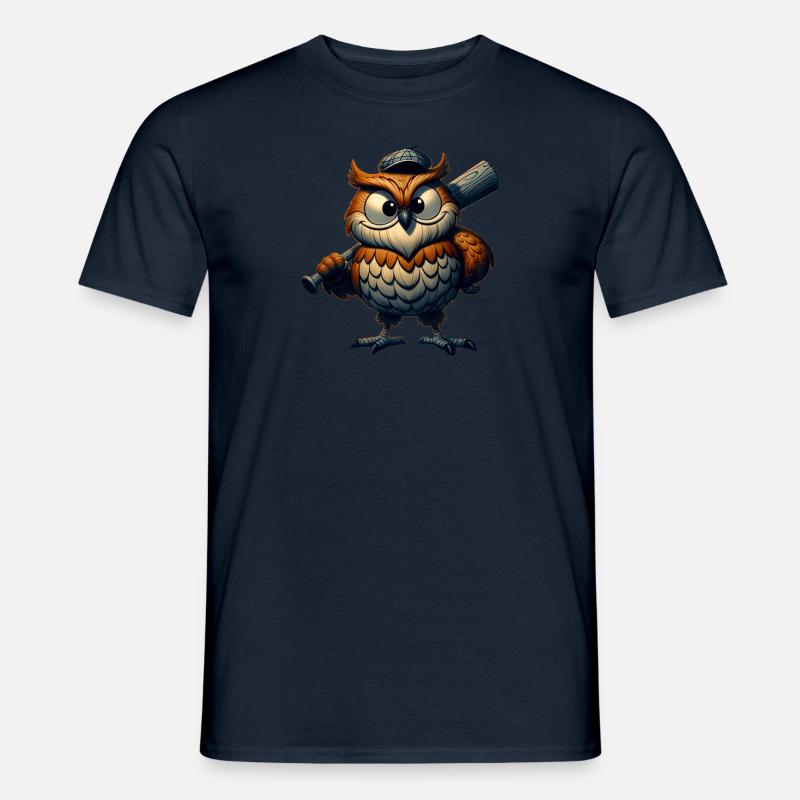 Die Eule mit der Keule - Männer T-Shirt - Navy