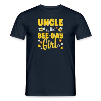 Onkel des Bee Day Mädchens Geburtstag - Männer T-Shirt - Navy - Vorne - AI Model Male 178 light (178cm)
