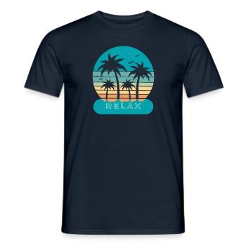 Relax - Männer T-Shirt - Navy - Vorne - AI Model Male 178 light (178cm)
