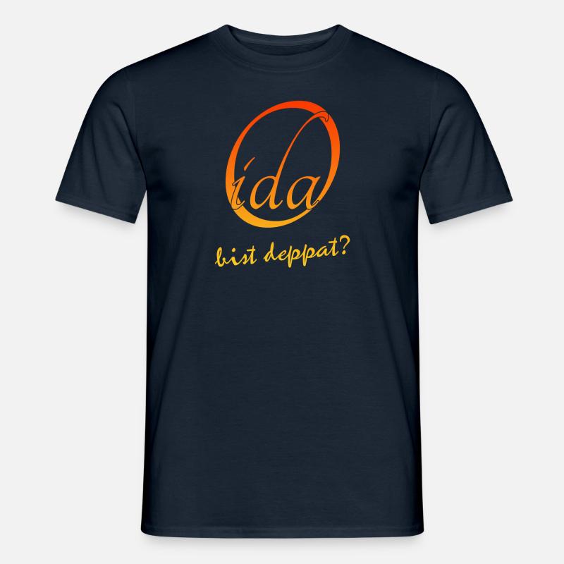 Oida bist deppat? - Männer T-Shirt - Navy
