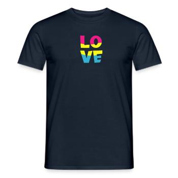 pansexual LGBT pansexual love gift - Men's T-Shirt - navy - Front - AI Model Male 178 light (178cm)