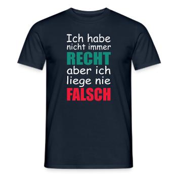Ich liege nie falsch - Männer T-Shirt - Navy - Vorne - AI Model Male 178 light (178cm)