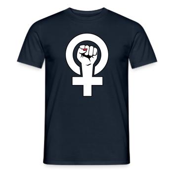 Féministe - féministe - T-shirt homme - marine - Devant - AI Model Male 178 light (178cm)
