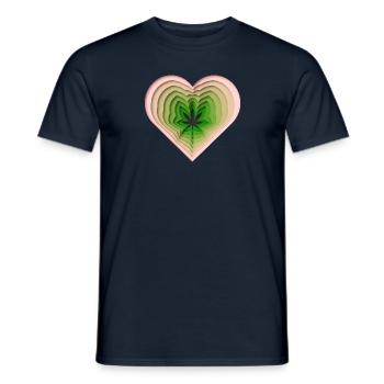 Liebe Gras - Männer T-Shirt - Navy - Vorne - AI Model Male 178 light (178cm)