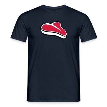 Steak - Männer T-Shirt - Navy - Vorne - AI Model Male 178 light (178cm)