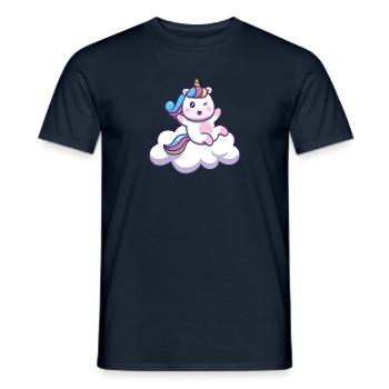 Licorne sur le nuage 🦄 - T-shirt homme - marine - Devant - AI Model Male 178 light (178cm)
