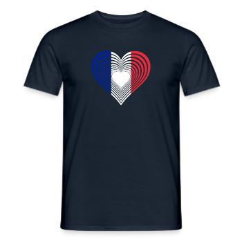 Frankreich France - Männer T-Shirt - Navy - Vorne - AI Model Male 178 light (178cm)