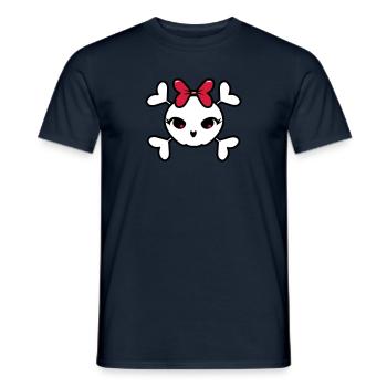 Crâne drôle de fille douce - T-shirt homme - marine - Devant - AI Model Male 178 light (178cm)