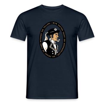 Appenzeller Spruch - Männer T-Shirt - Navy - Vorne - AI Model Male 178 light (178cm)