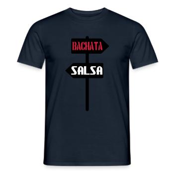 Bachata salsa signe - T-shirt homme - marine - Devant - AI Model Male 178 light (178cm)