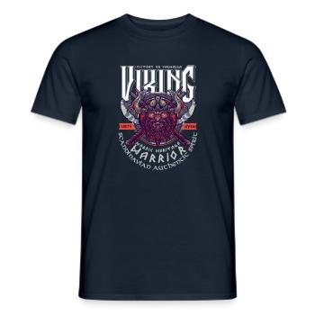VIKING, VICTORY OR VALHALLA! - T-shirt homme - marine - Devant - AI Model Male 178 light (178cm)