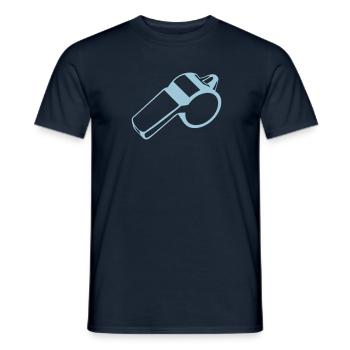 sifflet arbitre whistle 1 - T-shirt homme - marine - Devant - AI Model Male 178 light (178cm)