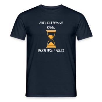 Zeit heilt was sie kann - Männer T-Shirt - Navy - Vorne - AI Model Male 178 light (178cm)