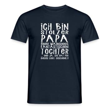 Papa einer fantastischen Tochter - Männer T-Shirt - Navy - Vorne - AI Model Male 178 light (178cm)
