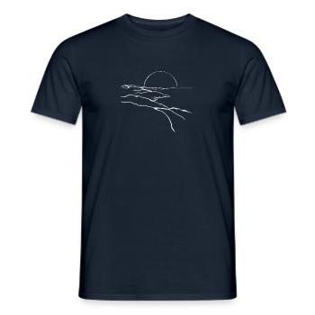 Coucher de soleil - T-shirt homme - marine - Devant - AI Model Male 178 light (178cm)