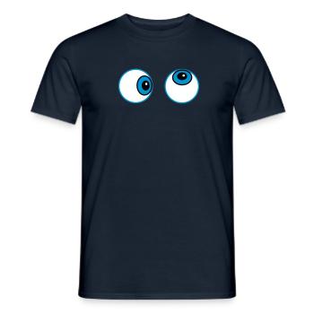 Augen (d) - Männer T-Shirt - Navy - Vorne - AI Model Male 178 light (178cm)