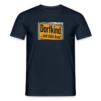 Dorfkind - Männer T-Shirt - Navy - Vorne - AI Model Male 178 light (178cm)