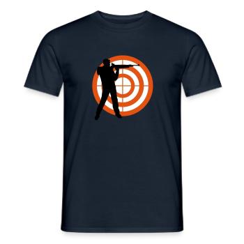 sportschutze_3c - Männer T-Shirt - Navy - Vorne - AI Model Male 178 light (178cm)