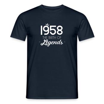 BIRTH OF LEGENDS 1958 - Männer T-Shirt - Navy - Vorne - AI Model Male 178 light (178cm)
