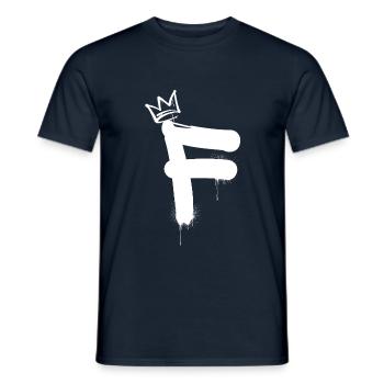 F - Men's T-Shirt - navy - Front - AI Model Male 178 light (178cm)
