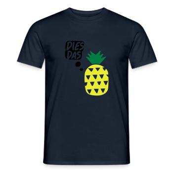 Dies, das, Ananas! Tasse - Männer T-Shirt - Navy - Vorne - AI Model Male 178 light (178cm)