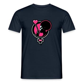 Girl-Power-Spirit-01-customizable - T-shirt homme - marine - Devant - AI Model Male 178 light (178cm)