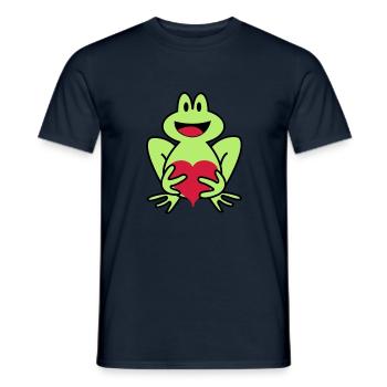 frog - Men's T-Shirt - navy - Front - AI Model Male 178 light (178cm)