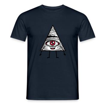 Comic Figure Eye - Men's T-Shirt - navy - Front - AI Model Male 178 light (178cm)