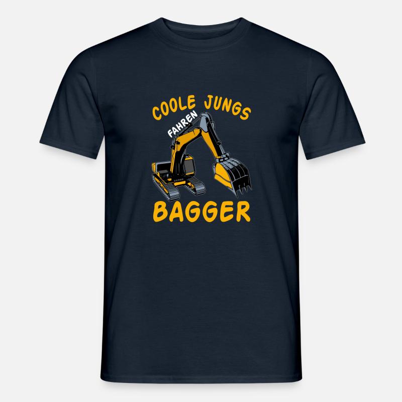 Kinder Bagger Baggerfahrer Baggerführer Baustelle - Männer T-Shirt - Navy