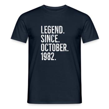 Legend Since October 1982 - Men's T-Shirt - navy - Front - AI Model Male 178 light (178cm)