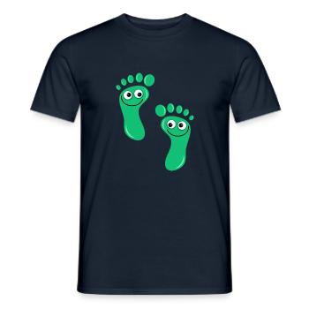 Happy Green Feet - Men's T-Shirt - navy - Front - AI Model Male 178 light (178cm)