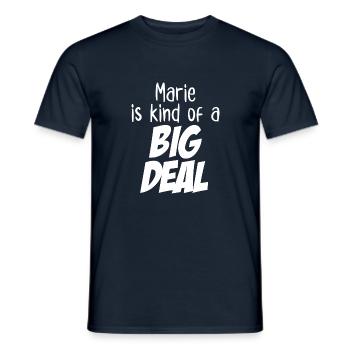 Marie ist irgendwie eine große Sache - Männer T-Shirt - Navy - Vorne - AI Model Male 178 light (178cm)