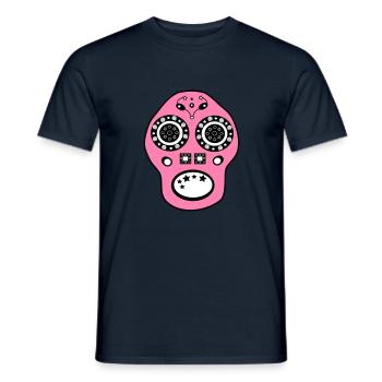 Skull - Men's T-Shirt - navy - Front - AI Model Male 178 light (178cm)