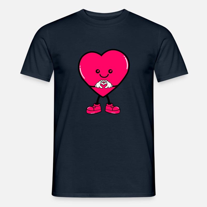 heart comic - Männer T-Shirt - Navy
