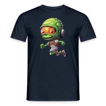 Alien Jogger: Sprint & Marathon Running Design - Men's T-Shirt - navy - Front - AI Model Male 178 light (178cm)