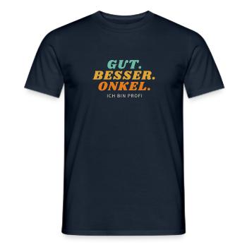 Retro gut besser Onkel - Männer T-Shirt - Navy - Vorne - AI Model Male 178 light (178cm)