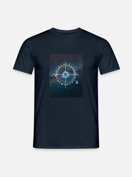 Astrologie: Pluto in Wassermann - Männer T-Shirt - Navy