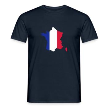 Frankreich - Männer T-Shirt - Navy - Vorne - AI Model Male 178 light (178cm)