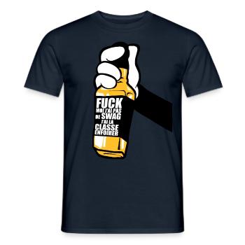 Hand Fuck Swag - T-shirt homme - marine - Devant - AI Model Male 178 light (178cm)