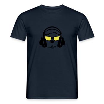 egaliseur casques dj audio musicque - T-shirt homme - marine - Devant - AI Model Male 178 light (178cm)