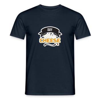 Say CHEESE by Mr.Cheesefluencer - Männer T-Shirt - Navy - Vorne - AI Model Male 178 light (178cm)