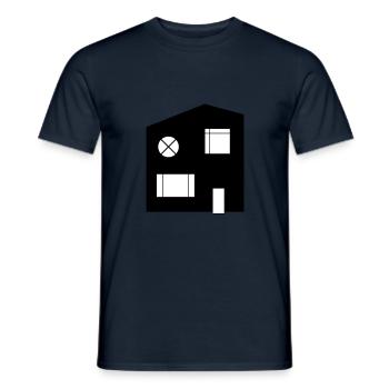 Verrücktes Haus - Männer T-Shirt - Navy - Vorne - AI Model Male 178 light (178cm)