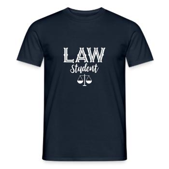 Law student lawyer Law lawyer jurist - Men's T-Shirt - navy - Front - AI Model Male 178 light (178cm)
