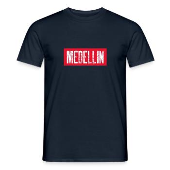 MEDELLIN - KOLUMBIEN - Männer T-Shirt - Navy - Vorne - AI Model Male 178 light (178cm)