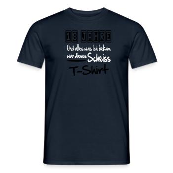geburtstag18 - Men's T-Shirt - navy - Front - AI Model Male 178 light (178cm)